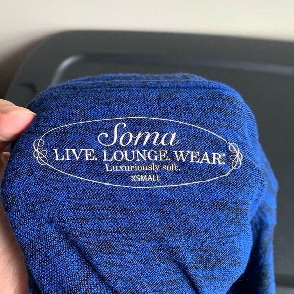 Soma Blue Melange Off Shoulder Tunic Top NWT - Picture 5 of 6